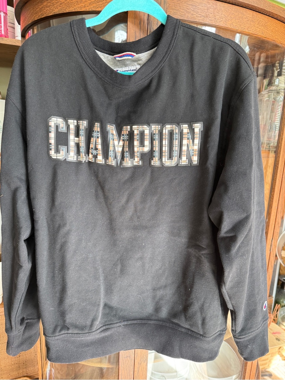Champion Plaid Crewneck